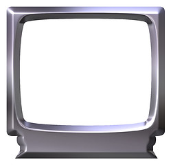 Image showing 3D Silver TV