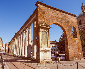 Image showing Retro look Colonne di San Lorenzo Milan