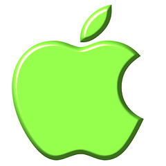 Image showing Bitten Green Apple