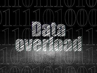 Image showing Data concept: Data Overload in grunge dark room