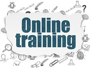 Image showing Education concept: Online Training on Torn Paper background