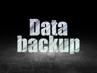 Image showing Information concept: Data Backup in grunge dark room