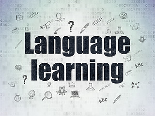 Image showing Education concept: Language Learning on Digital Paper background