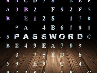 Image showing Security concept: Password in grunge dark room