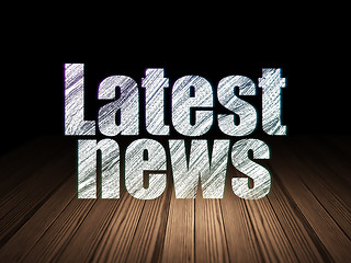 Image showing News concept: Latest News in grunge dark room
