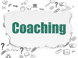 Image showing Education concept: Coaching on Torn Paper background