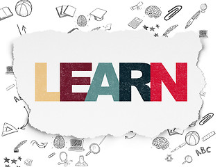 Image showing Education concept: Learn on Torn Paper background