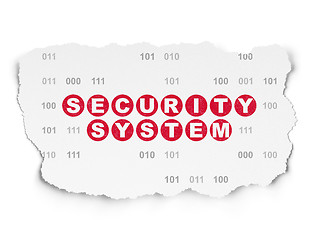 Image showing Privacy concept: Security System on Torn Paper background