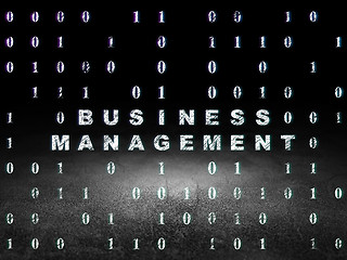 Image showing Business concept: Business Management in grunge dark room