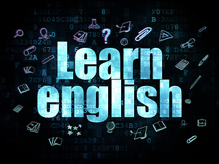 Image showing Education concept: Learn English on Digital background