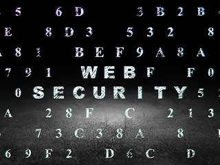 Image showing Security concept: Web Security in grunge dark room