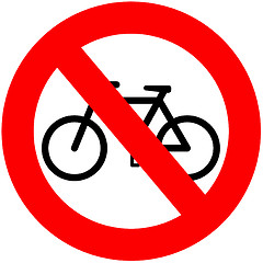 Image showing No Bicycles