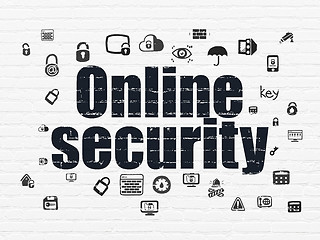 Image showing Security concept: Online Security on wall background