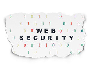 Image showing Web development concept: Web Security on Torn Paper background