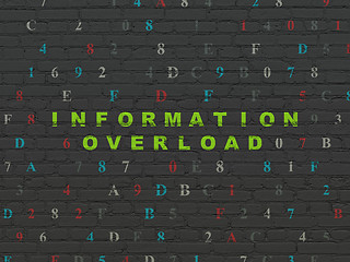 Image showing Data concept: Information Overload on wall background