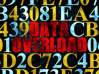 Image showing Data concept: Data Overload on Digital background