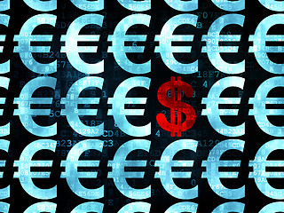 Image showing Currency concept: dollar icon on Digital background