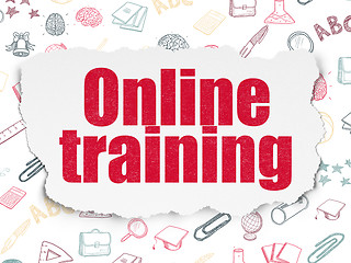 Image showing Education concept: Online Training on Torn Paper background