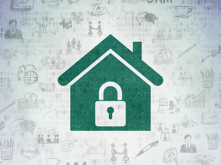 Image showing Finance concept: Home on Digital Paper background