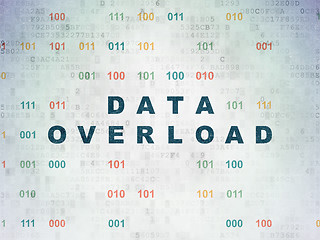 Image showing Data concept: Data Overload on Digital Paper background