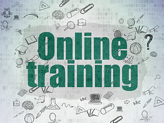 Image showing Education concept: Online Training on Digital Paper background