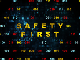 Image showing Privacy concept: Safety First on Digital background