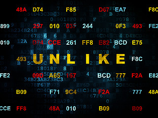 Image showing Social media concept: Unlike on Digital background