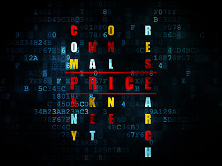 Image showing Marketing concept: word Price in solving Crossword Puzzle
