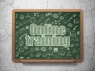Image showing Education concept: Online Training on School Board background