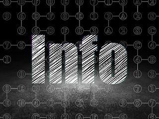 Image showing Data concept: Info in grunge dark room