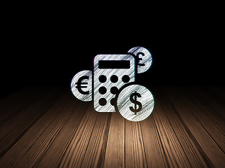 Image showing News concept: Calculator in grunge dark room