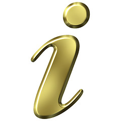 Image showing 3D Golden Information Symbol