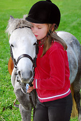 Image showing Girl and pony