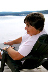 Image showing Mature woman relax