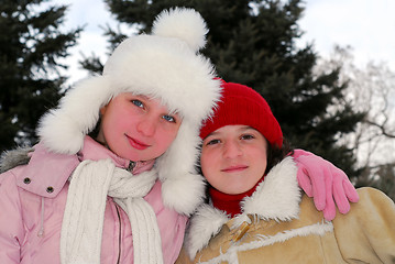 Image showing Two girls