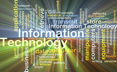Image showing Information technology background concept glowing
