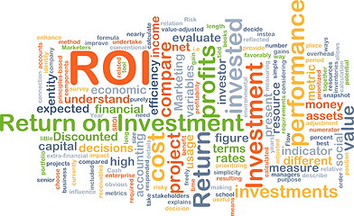 Image showing Return on investment ROI background concept