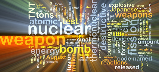 Image showing Nuclear weapon background concept glowing