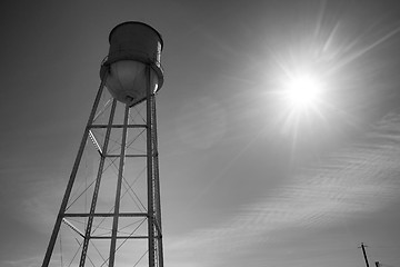 Image showing Small Town Water Tower Utilitiy Infrastructure Storage Reservoir