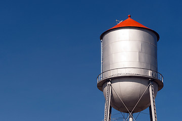 Image showing Small Town Water Tower Utilitiy Infrastructure Storage Reservoir