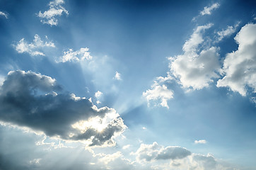 Image showing Blue sky with white cloud