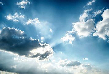 Image showing Blue sky with white cloud