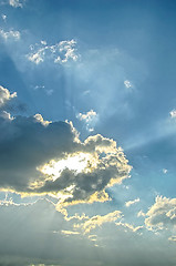 Image showing Blue sky with white cloud