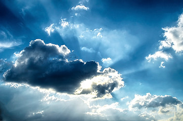 Image showing Blue sky with white cloud