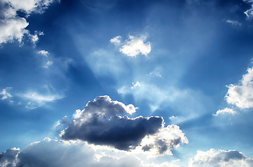 Image showing Blue sky with white cloud