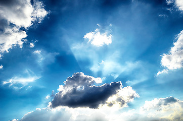 Image showing Blue sky with white cloud