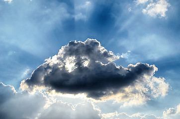 Image showing Blue sky with white cloud