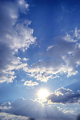 Image showing Blue sky with white cloud