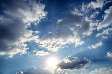 Image showing Blue sky with white cloud