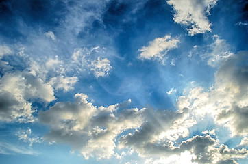 Image showing Blue sky with white cloud